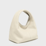 Premium Calfskin Leather Slouchy Hobo Bag - Ivory