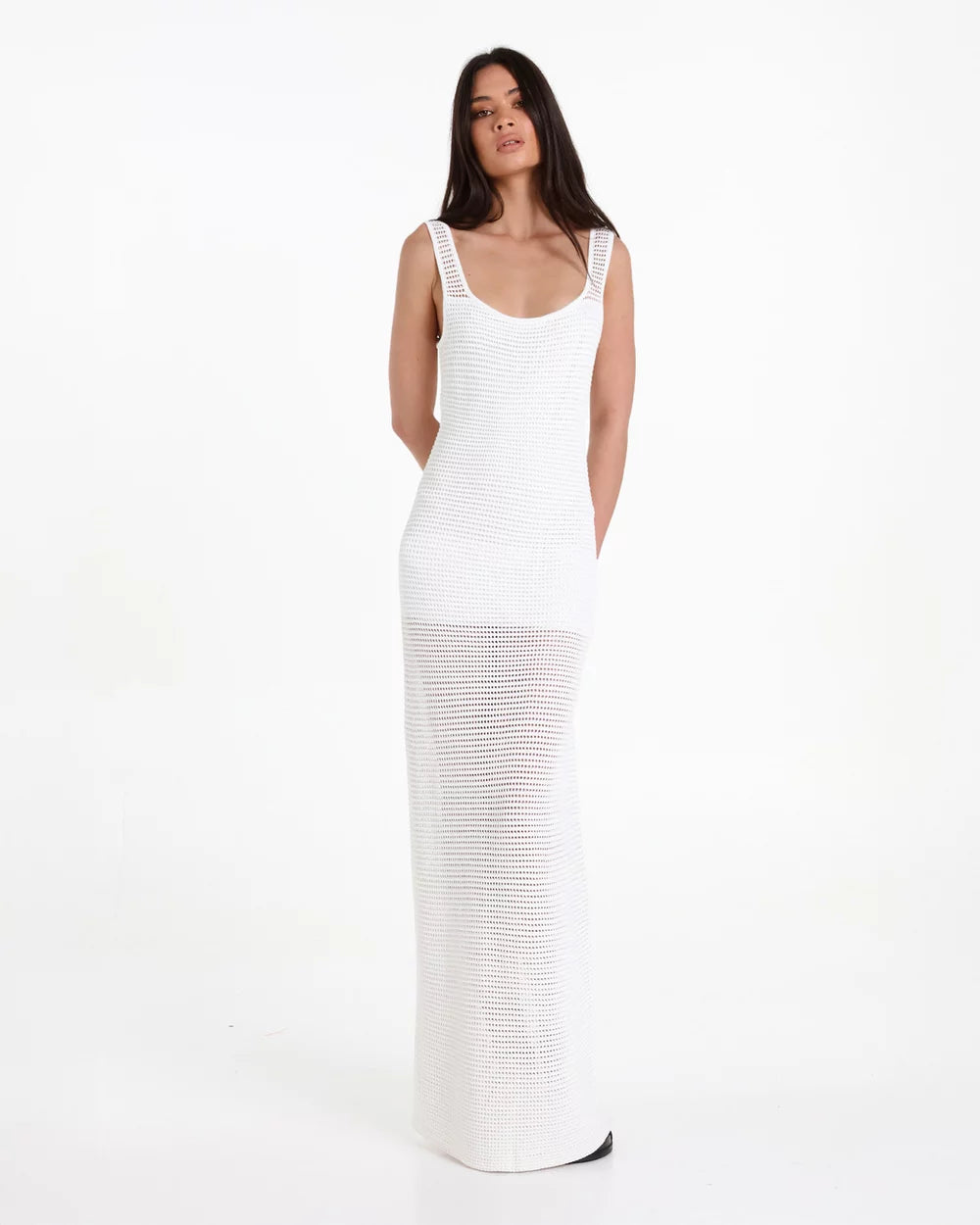 Lost In Lunar Natanya Knit Dress - White