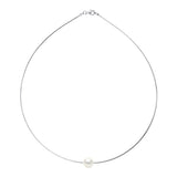 Necklace Freshwater Pearl White Sterling Silver 9-10mm