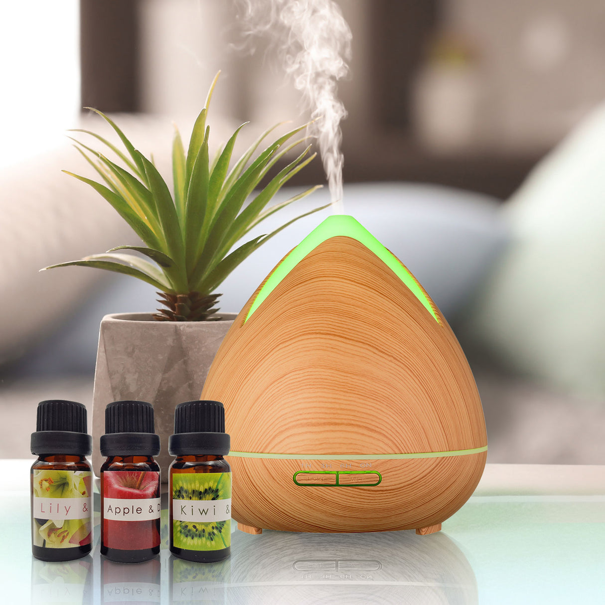 PureSpa Ultrasonic Diffuser- Light Wood