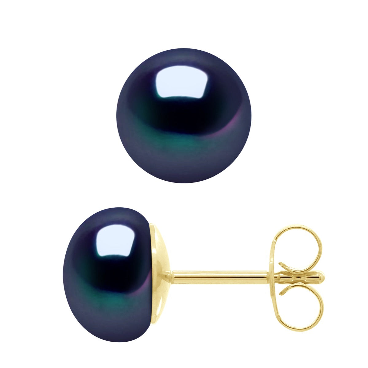 Earrings - Black "Tahitian Style" - Longueur 18 cm