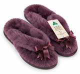 Australian Leather Ugg Classic Bow Thong Slippers - Purple - AU4