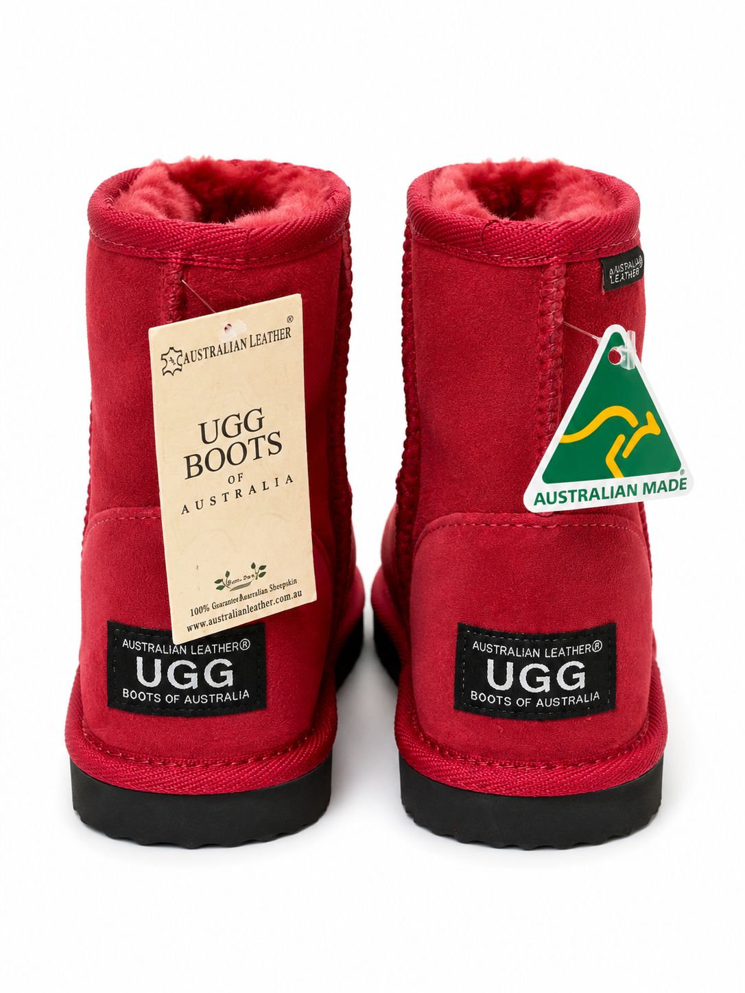 Australian Leather Ugg Kids Classic Mini - Red - AU12