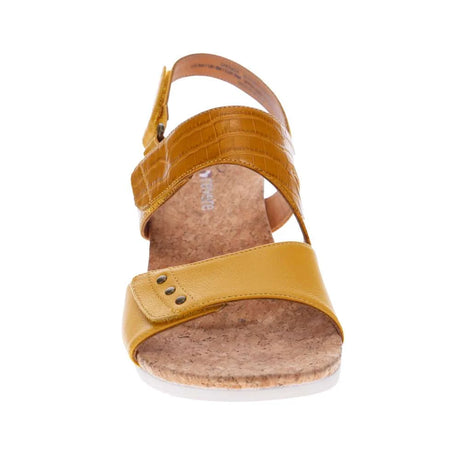Revere Grenada Wedge - Mustard French/Croc