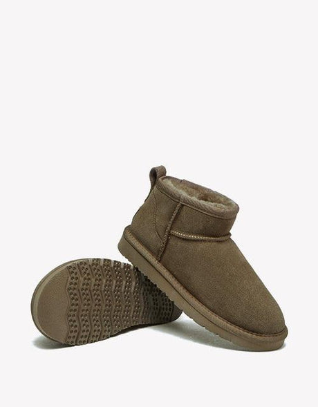 Julia Cow Suede Boots in Caribou