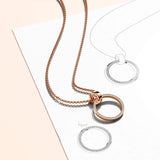 Boxed Orbit Earrings, Bracelet & Necklace Set with SWAROVSKI® Crystal in Rose Gold