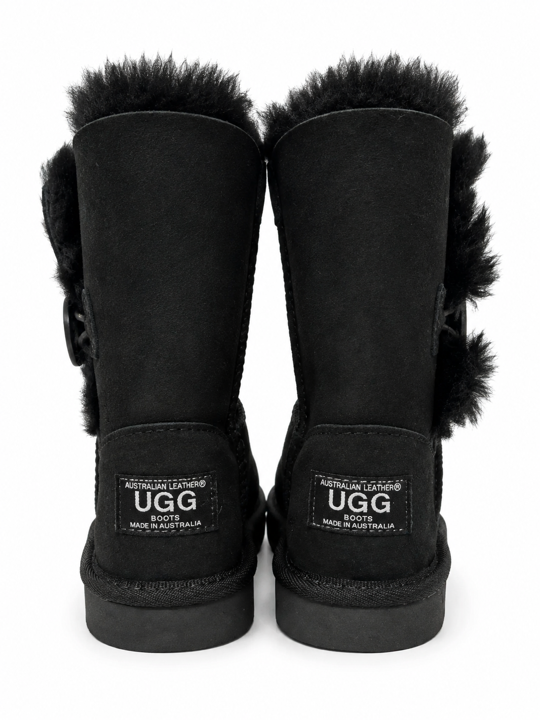 Australian Leather Ugg Classic 1Button - Black - AU6