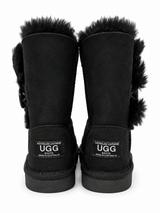 Australian Leather Ugg Classic 1Button - Black - AU6