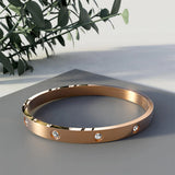 Bullion Gold Cecelia Stainless Steel Bangle in Rose Gold - 64mm