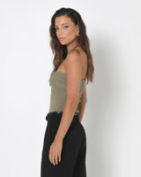 Madison The Label Mae Knit Top - Sage