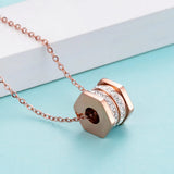 Boxed Carrie Glitz Bangle and Necklace Set In Rose Gold