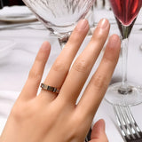 Bullion Gold Romanian Numeral Ring In Rose Gold