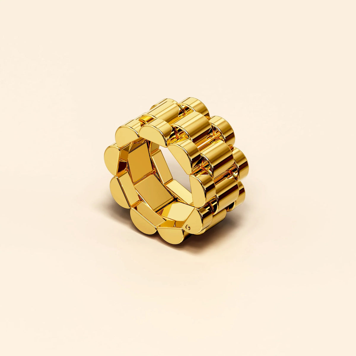 Bullion Gold Oyster Gold Layered Ring