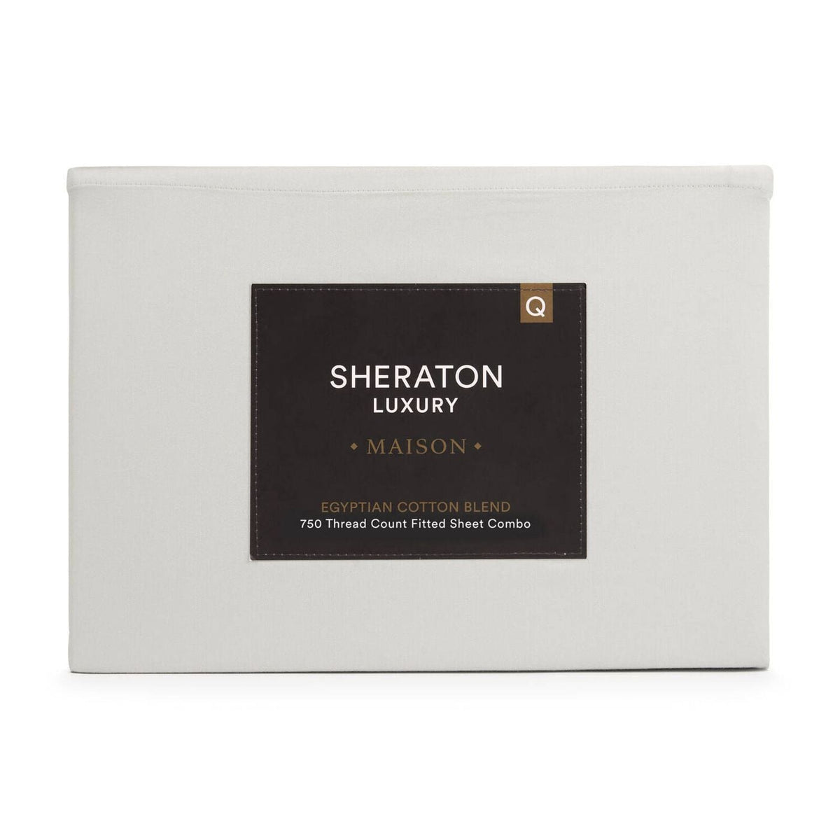 Sheraton Luxury Maison Egyptian Cotton Rich Fitted Sheet & Pillowcase Silver
