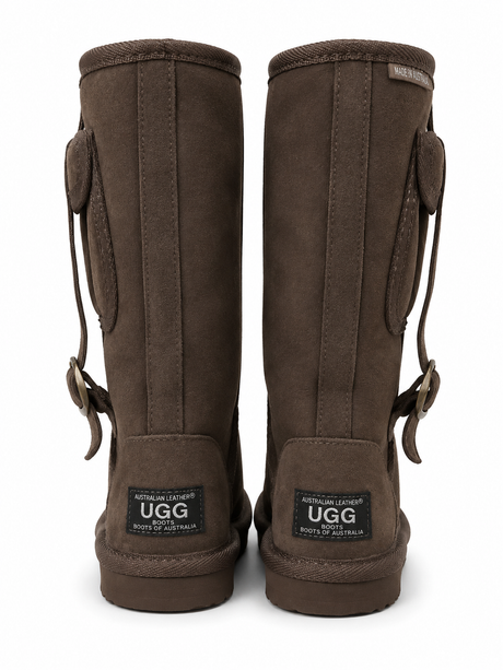 Australian Leather Ugg Classic Tall Pocket - Chocolate - AU6