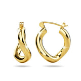 Bullion Gold Sparkling Gold Hoop Earrings