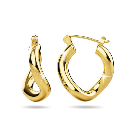 Bullion Gold Sparkling Gold Hoop Earrings