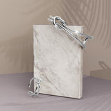 Bullion Gold Forever Knot White Gold Cuff Bangle
