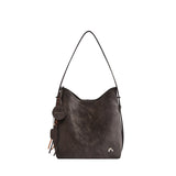 Nalandu Vintage Leather Large Capacity Tote Bag - Chocolate