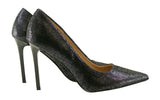 Bosccolo Womens Spike Heels Linen - Navy Blue