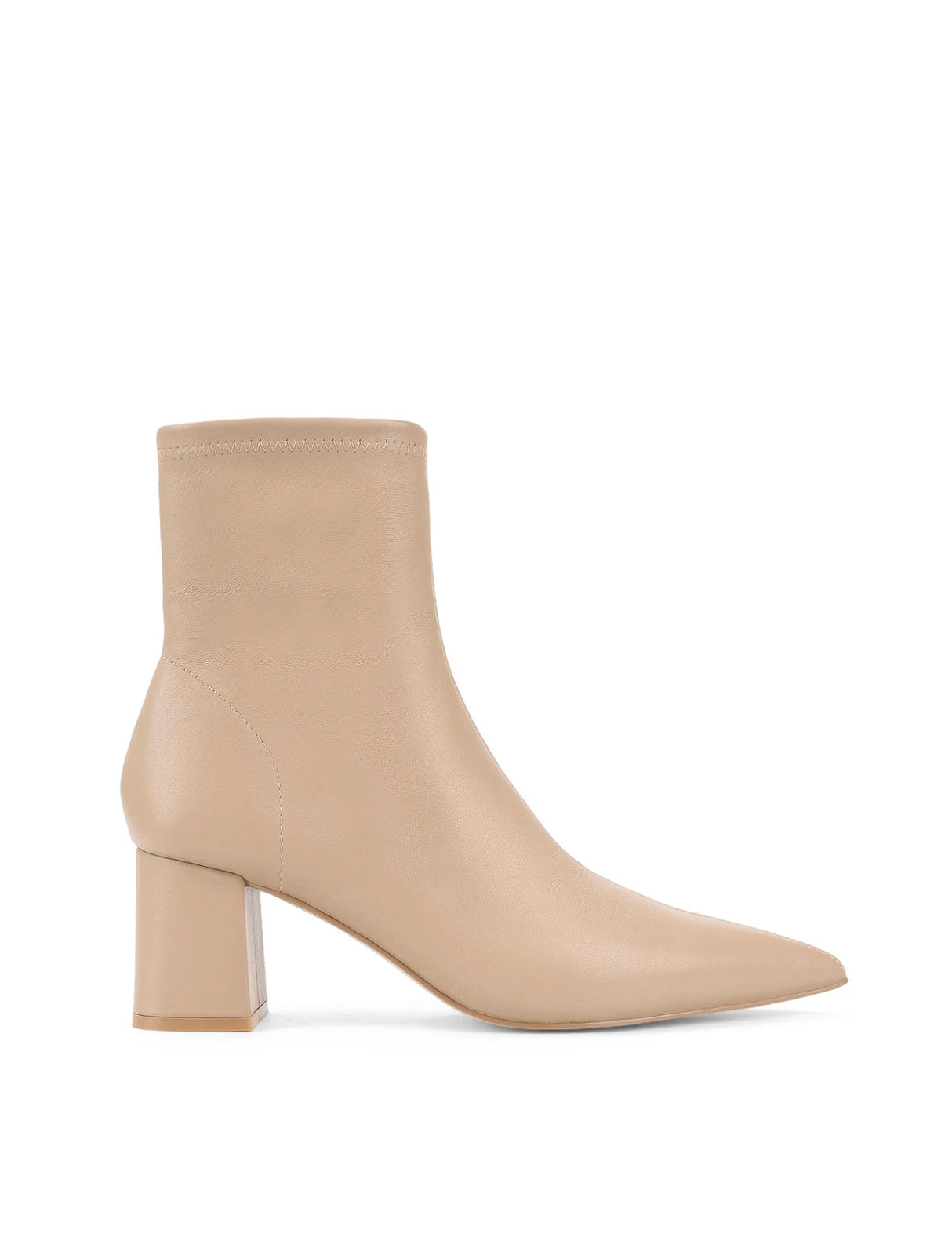 Siren Ankle Boots - Nude Stretch Leather