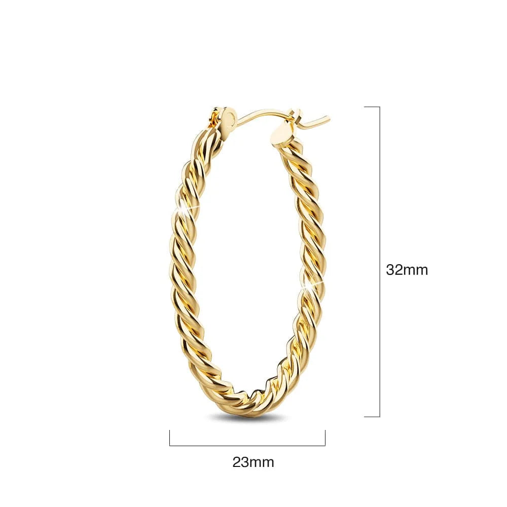 Bullion Gold Mellenum Hoop Gold Layered Earrings