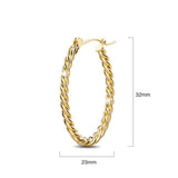 Bullion Gold Mellenum Hoop Gold Layered Earrings