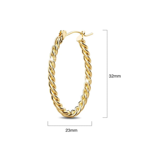 Bullion Gold Mellenum Hoop Gold Layered Earrings