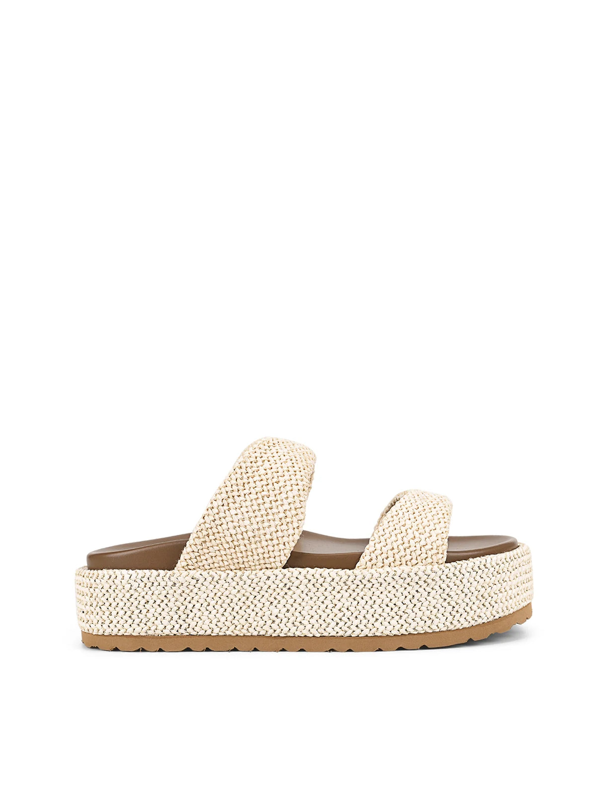 Siren Flatform Sandals - Chalk White Weave