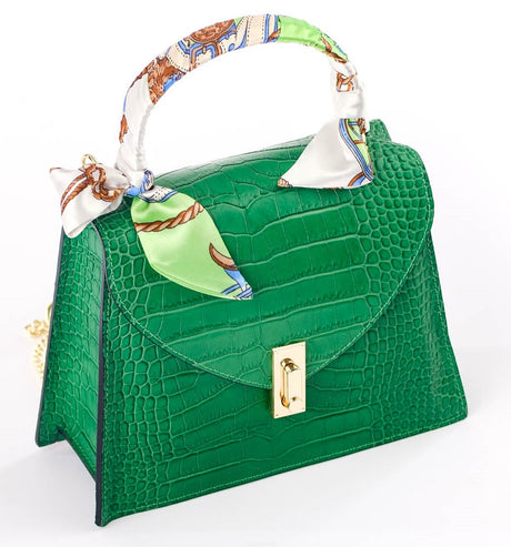 Bosccolo Handbag - Green Croco