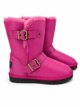 Australian Leather Ugg Short Buckle Boot - Hot Pink - AU4