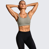 Quick Dry High Impact Padded Wireless Sports Bra - Ash