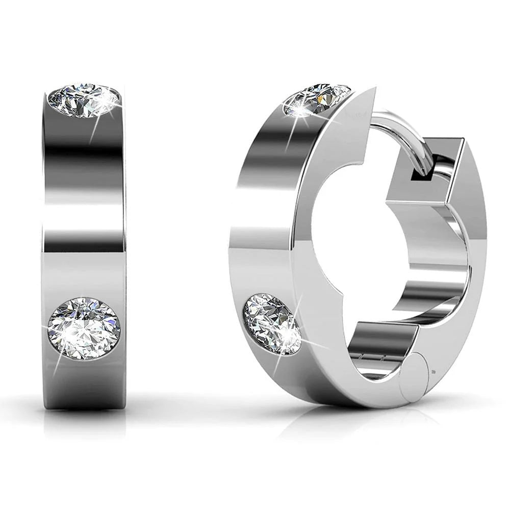 Boxed Ring Pendant White Gold Set Embellished with SWAROVSKI® Crystals