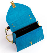 Bosccolo Handbag - Blue  Croco