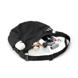 BAMEI Water-Resistant Nylon Crescent Crossbody Bag - Black