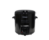 TODO 0.9L Deep Fryer Adjustable Thermostat Dial - Black Stainless Steel Housing Basket