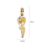 Bullion Gold Golden Knot Hoop Earrings Extra Large