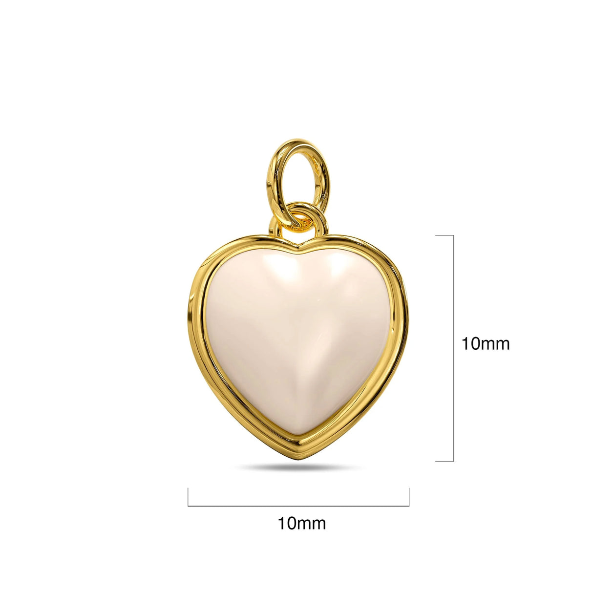 Bullion Gold Yin Yang Heart Gold Charm Necklace