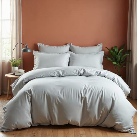 Royal Comfort Balmain 1000TC Bamboo cotton Quilt Cover Sets- Cool Grey