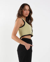Lost In Lunar Hailey Vest - Pistachio