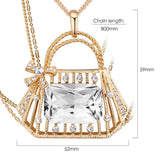Krystal Couture Pamela Handbag Long Necklace Embellished with Swarovski Crystals