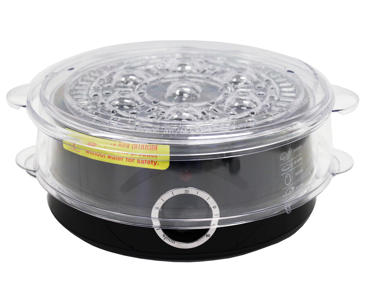 TODO 9L Steam Cooker Steamer 3 Tray 800W Power Dial Timer Healthy Stackable