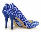Bosccolo Womens Spike Heels Milti 2169 - Blue/White