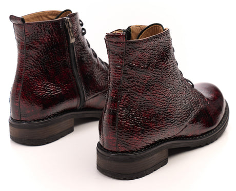 Bosccolo Womens Ankle Boots - Burgundy