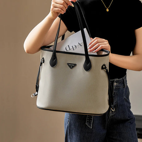 Nalandu Raleigh Large Capacity Canvas Commuter Tote Bag - Grey