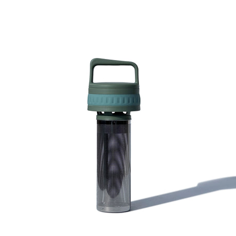 Glass is Greener + carry cover - 750 ml - Tea Brew Bottle - Matcha print