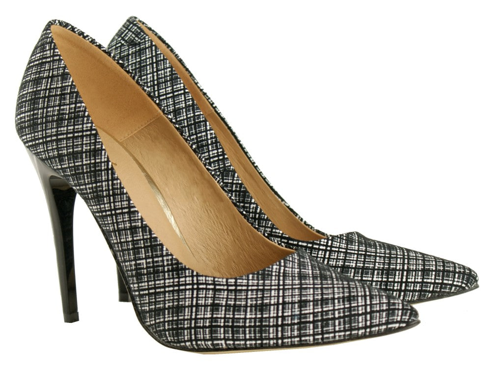 Bosccolo Womens Spike Heels - Black / White