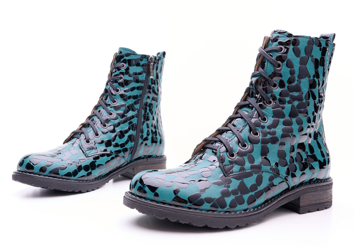Bosccolo Womens Boots - Black/Green