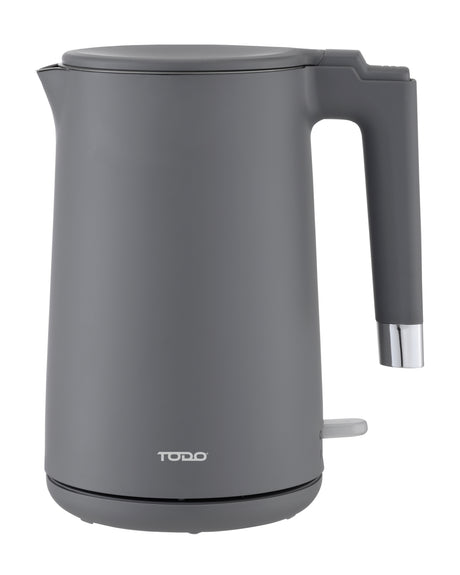 TODO 1.7L Electric Cordless Kettle Stainless Steel SUS304 Inner Jug - Grey
