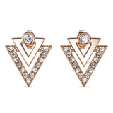 Boxed Trilateral Set Embellished with SWAROVSKI® Crystals In Rose Gold